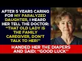 Download Lagu After 5 Years Caring for My Paralyzed Daughter, I Heard Her Tell the Doctor: \