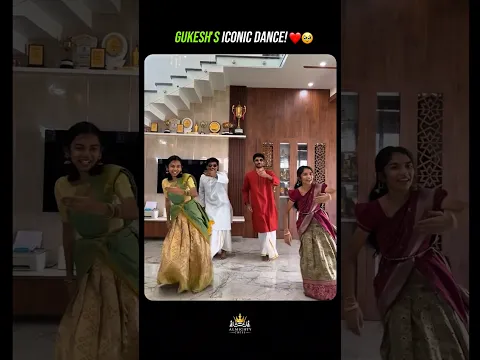 World Champion Gukesh's Iconic Dance 😍❤️#chess #gukesh #shorts
