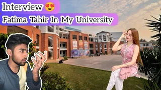 fatima tahir in my university fatima tahir interview 