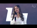 Demi-Leigh Tebow stops in at Liberty University Convocation