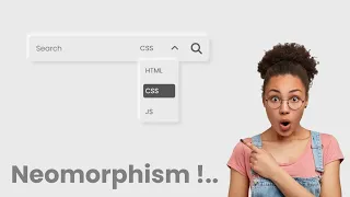 Create a Neumorphism Search Bar with Dropdown Menu Full CSS JavaScript Tutorial