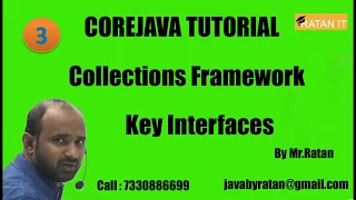Corejava Tutorial Collection Framework -3 Key Interfaces BY Ratan Sir