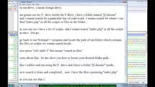 how to use notepad to search line of codes strings words in a multiple file in a folder like a pro