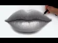 How to Draw Shade Lips in Pencil
