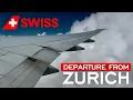 4K Swiss Boeing 777-300ER POWERFUL 777 DEPARTURE out of Zurich Airport