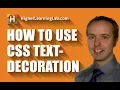 How To Use CSS text-decoration