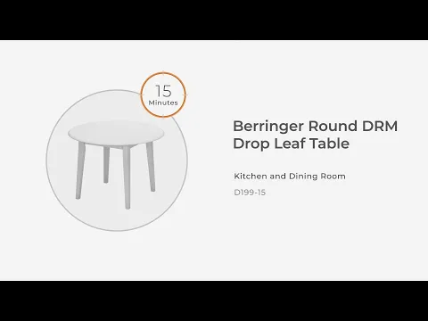Berringer - Round DRM Drop Leaf Table - Rustic Brown