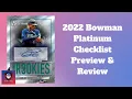 Everything to Know Before Buying 2022 Bowman Platinum Baseball Reviewing the Checklist