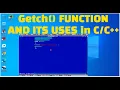 Getch function and its uses in detail explanation with practical output Learn To Code