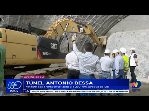 Túnel Antonio Bessa: ministro dos Transportes visita BR-280, em Jaraguá do Sul