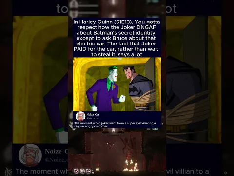 In Harley Quinn (S1E13), You gotta respect how the Joker DNGAF about Batman's secret identity except