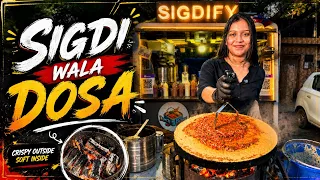 Hardworking Lady Making 34+ Dosa Over Charcoal 😲 दिल्ली का सबसे अनौखा सिगड़ी वाला डोसा 👌 Street Food