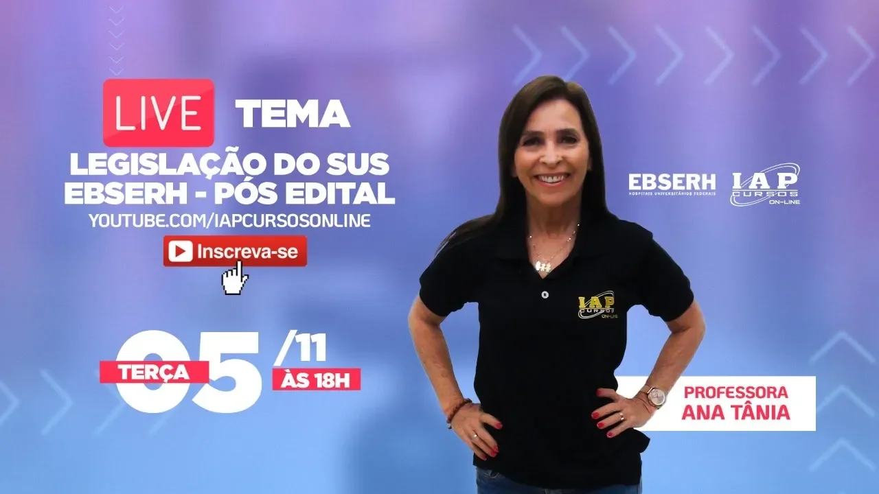 LIVE: LEGISLAÇÃO DO SUS (EBSERH - Pós Edital)