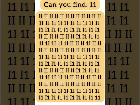 Can you find well-hidden number 11 ? #puzzletime #find #1 #123 #puzzles #ahorts #ytshort #braintest