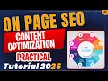 How To Do Content Optimization in SEO Tutorial 2025 Website Content Optimization Strategies