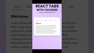 Create React Tabs with Tailwind Tutorial