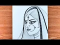 Download Lagu How To draw Durga Maa With Pencil  Step by step Tutorial | Navratri Special Drawing