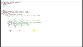 GPA Calculator program in Python