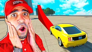 تحدي قفز السيارة الى السماء BeamNG Drive 