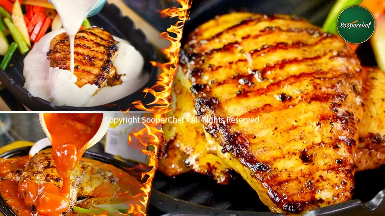 Easy & Delicious Chicken Steak with 2 Types of Sauces Recipe by SooperChef