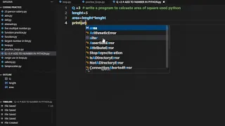 Python Program to Calculate Area of a Square Python Basics for Beginners