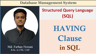 Lec 82 HAVING Clause SQL DBMS Bangla Tutorial