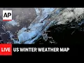 LIVE US winter weather map