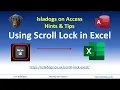 Using Scroll Lock in Excel