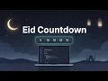 Create an Eid Countdown Timer Website HTML CSS JS Project
