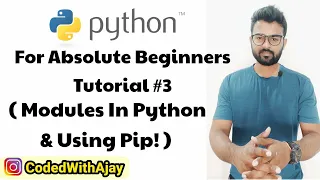 Using Modules Pip In Python Python Tutorials For Absolute Beginners In Hindi