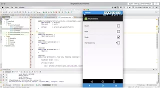 List View With Single Selection Item