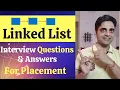 Top Linked List Interview Questions Answers in Java for Freshers Experienced - Campus Placement
