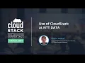 Use of CloudStack at NTT DATA - CloudStack Collaboration Conference 2021