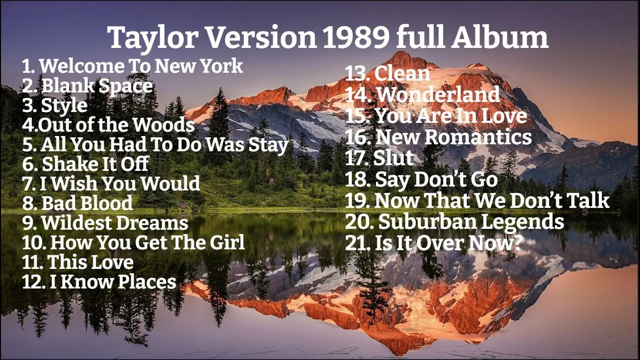 Taylors Version 1989 Full Album