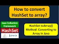 How to convert HashSet to array HashSet ToArray Java Collection Framework