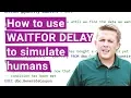Using WAITFOR DELAY and TIME in SQL Server