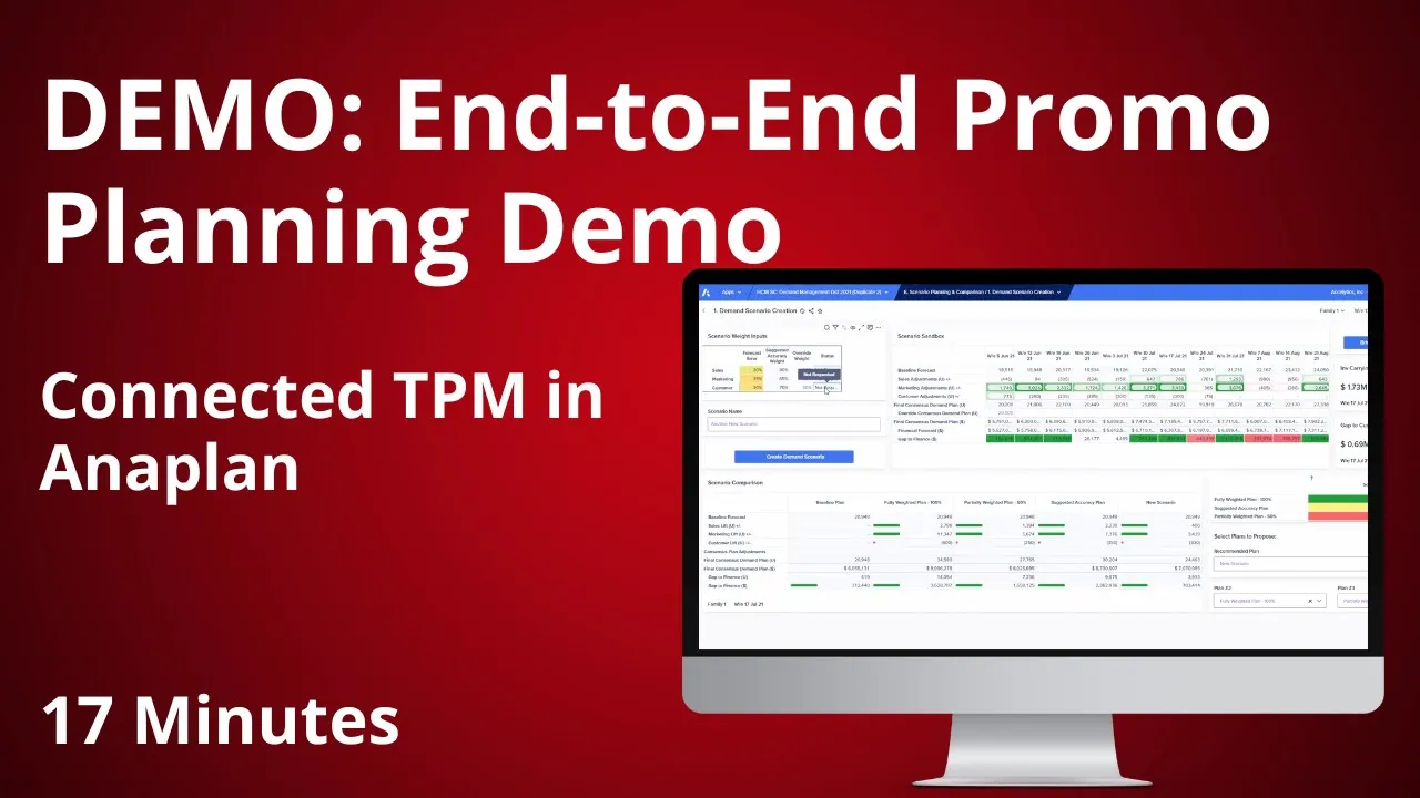 Streamlining Trade Promotions: Anaplan’s End-to-End Promo Planning Demo | CPG and Food & Bev