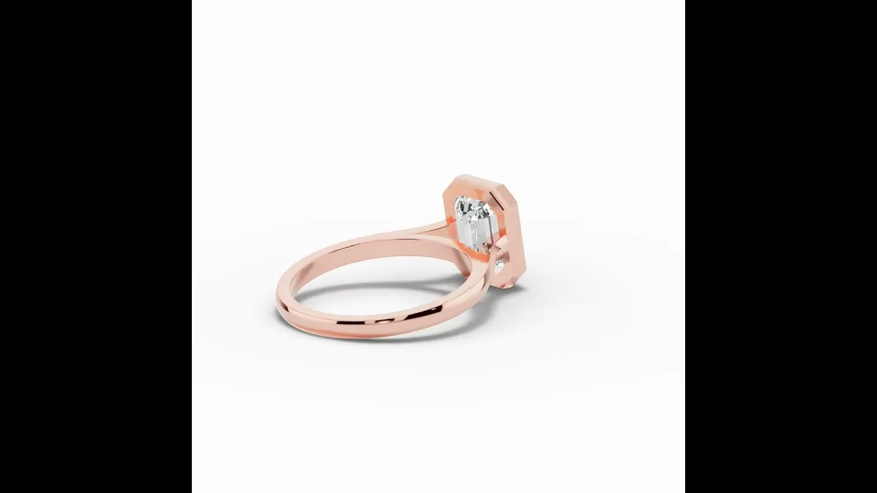 Emerald Cut Lumière Bezel Solitaire