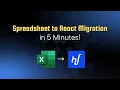 5 Minute Spreadsheet Migration to React App with Handsontable HyperFormula