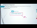 Programming Error and type of error in C language part 2 chapter 8 Lecture 8