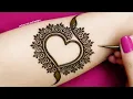 Easy stylish heart shape mehndi design new front hand mehndi design simple mehndi mehndi