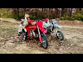 Surprised son with new Dirtbike Gas gas vs Husqvarna 65cc Big surprise