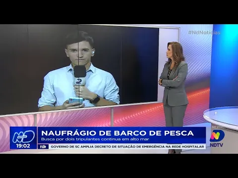 Naufrágio de barco de pesca: busca por dois tripulantes continua em alto mar