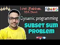 Subset Sum Problem Dp Love Babbar DSA Sheet Amazon Adobe GFG DP Solution