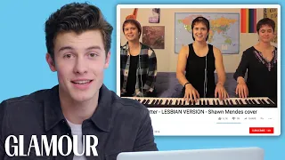 Download Shawn Mendes Watches Fan Covers On YouTube | Glamour MP3