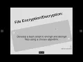 A Bash script to Encrypt and Decrypt files using a chosen algorithm