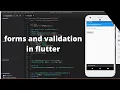 how to create and validate forms in Flutter