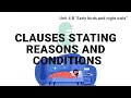 Unit 4 B Clauses stating reasons and conditions Passages 1 2024 Revisited