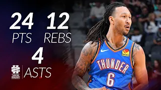 Jaylin Williams 24 pts 12 rebs 4 asts vs Spurs season