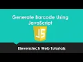 Generate Barcode using JavaScript